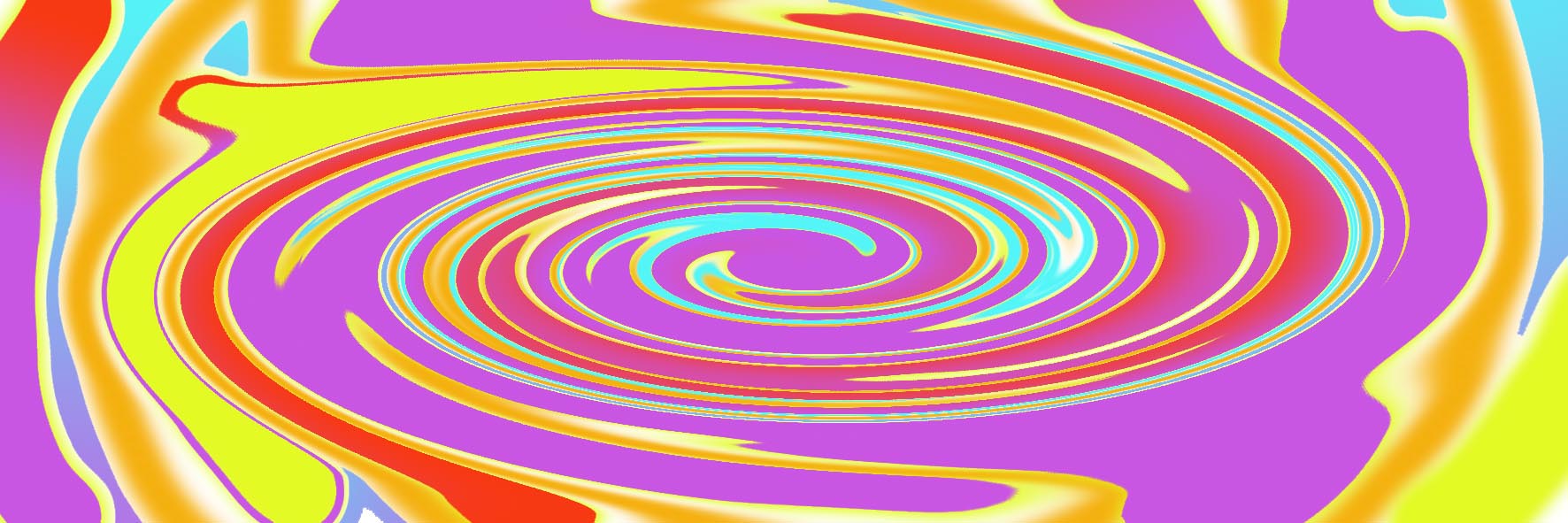 Immagine spiraliforme (Per leggerne la descrizione proseguire nel link). Una spirale di colori sui toni del rosso, del viola e del giallo.