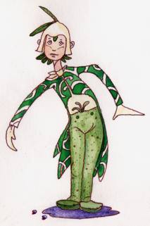 Immagine di Mug. Paggio vestito con una marsina arabescata di bianco e verde .