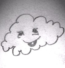 Immagine di Cotton (Per leggerne la descrizione proseguire nel link) Si vedono gli occhi della nuvoletta e un largo e simpatico sorriso.