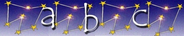 Immagine di un reticolo di stelline gialle,  entro cui sono iscritte le lettere: a, b, c.