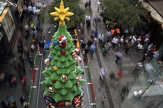 Albero Di Natale Lego.A Sidney L Albero In Piazza E Fatto Di Lego Photogallery Rai News